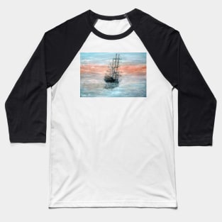 BOUNTY BECALMED IN THE MIST Baseball T-Shirt